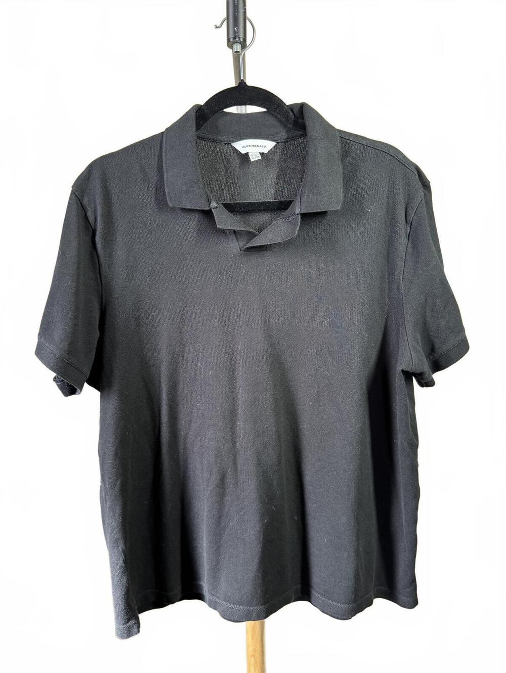 Club Monaco Black Polo Shirt Size XLT
